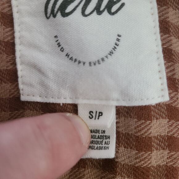 Aerie Plaid Women's Sweater Size Small Cotton Pocket Grunge 90s Y2K Retro Casual - Picture 9 of 12